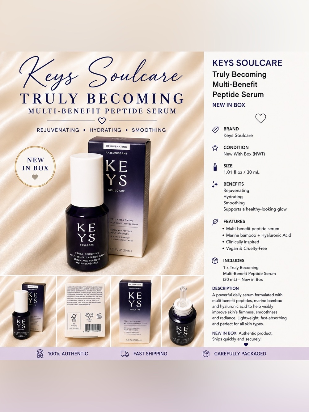 KEYS Soulcare Truly Becoming Multi-Benefit Peptide Serum